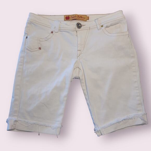 Apple Bottoms Pants - VTG Y2K Apple Bottom Jean Shorts White 9/10 Retro Low Rise Booty Shorts GUC